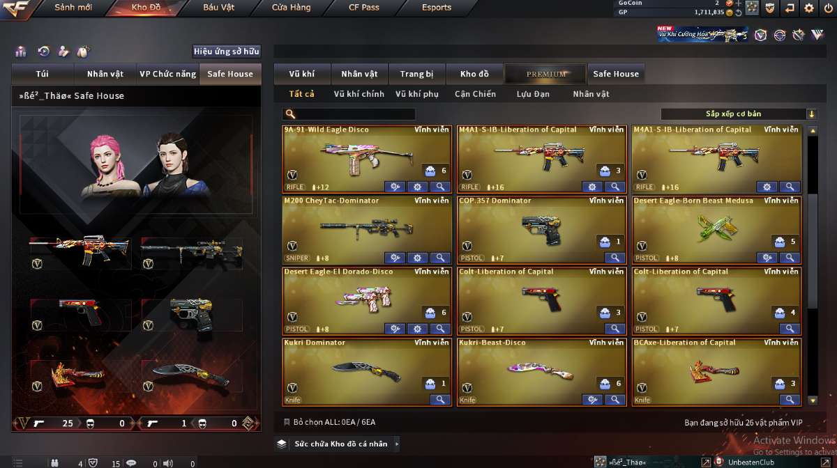 shop acc cf uy tin gia re